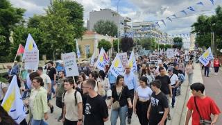 Συγκέντρωση και πορεία υπέρ της Παλαιστίνης και κατά του ΝΑΤΟ στην Αλεξανδρούπολη