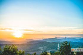 From the village Melia looking at up there that catches the eye.