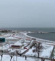 Η χιονισμένη πόλη της Αλεξανδρούπολης.