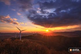 In the wind turbines of Aesimi after the rain