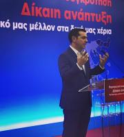 Στο βήμα ο Πρωθυπουργός της Ελλάδος.