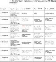 Πρόγραμμα ψεκασμών για την καταπολέμηση των κουνουπιών.