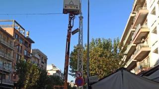 Αντικατάσταση των ελληνικών σημαιών σε κεντρικά σημεία της Αλεξανδρούπολης