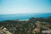 Samothraki'nin panoramik manzarası.