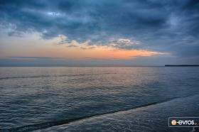 "Looking at the Thracean Sea and Makri's little port"