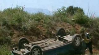 Αναποδογύρισε Ι.Χ. στην Εθνική Οδό Αλεξ/πολης - Μάκρης.