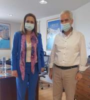 Ο δήμαρχος Σουφλίου με τη Γενική Γραμματέα Τουριστικής Πολιτικής και Ανάπτυξης.