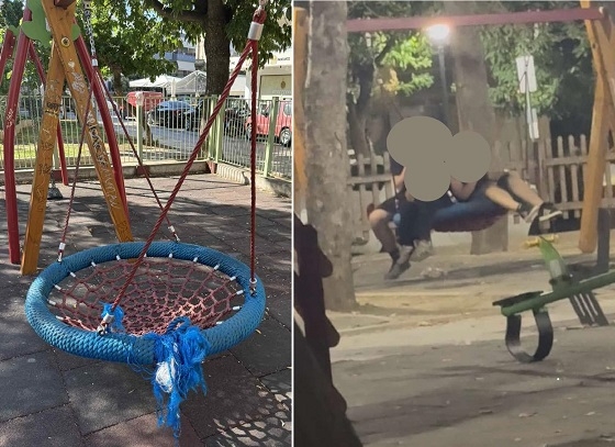 Πάλι ζημιά σε παιδική χαρά της Αλεξανδρούπολης, από μεγαλύτερους σε ηλικία.