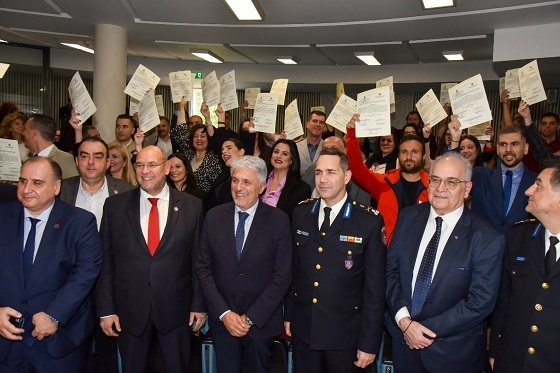 Τελετή αποφοίτησης του νέου μεταπτυχιακού προγράμματος για τη διαχείριση καταστροφών.