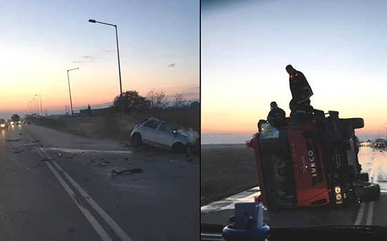 Φωτογραφία από τον τόπο του δυστυχήματος.