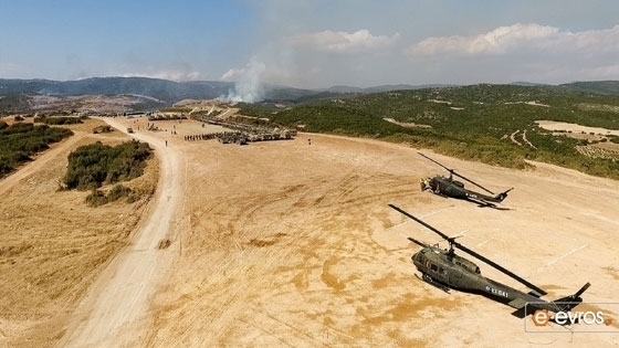 Βολές ελικοπτέρων, αεροσκαφών, αρμάτων και βαρέων όπλων στον "Αετό"
