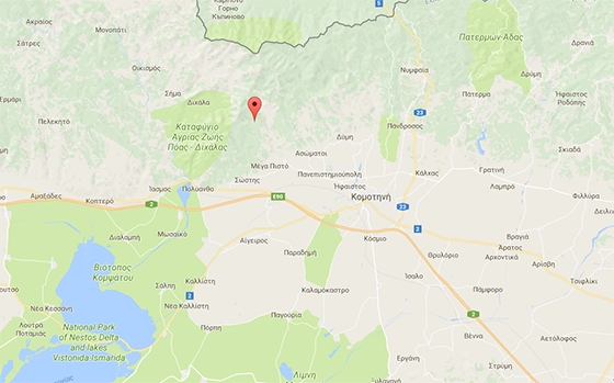 Η περιοχή όπου τελικά εντοπίστηκε το αεροπλάνο.