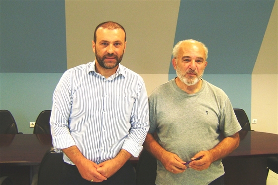 Ο Πρόεδρος του Εμπορικού Συλλόγου Κωνσταντίνος Χατζημιχαήλ & του Οργανισμού Λιμένος Αλεξανδρούπολης Χρήστος Δούκας 