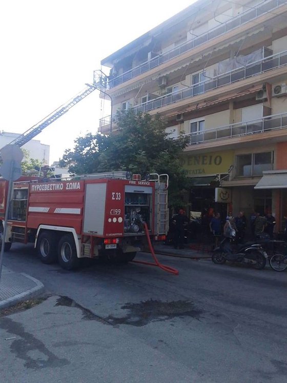 Η επέμβαση της Πυροσβεστικής στο σημείο για την διάσωση των παιδιών