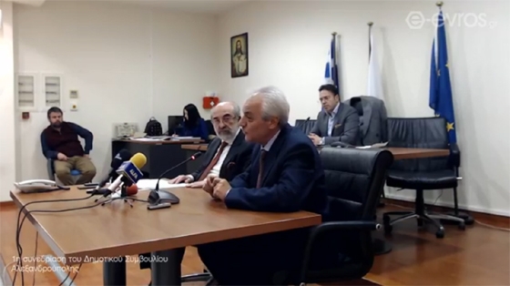 Ο Πρύτανης Αλέξανδρος Πολυχρονίδης & ο Δήμαρχος Αλεξανδρούπολης Βαγγέλης Λαμπάκης