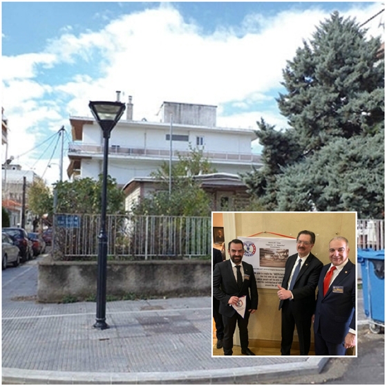 Ο Ταμίας Αλεξανδρούπολης Γ.Σαρρίδης αριστερά, ο Πρόεδρος του Τμήματος Νέας Υόρκης Ήλ.Κάτσος & ο Πρόεδρος των ΑΗΕΡΑ HELLAS Στ.Κεφαλίδης στα δεξιά