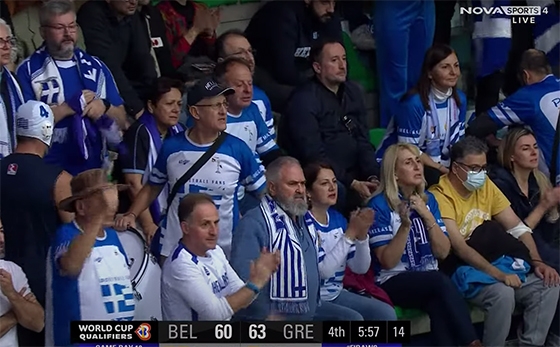 Στιγμιότυπο από τον χθεσινό αγώνα της Εθνικής στο Βέλγιο