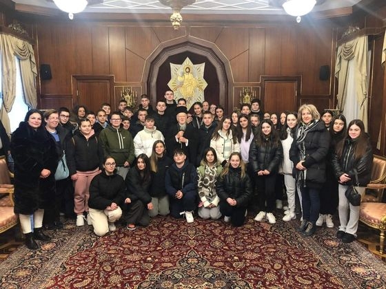 Eπίσκεψη του Γυμνασίου Φερών στον Πατριάρχη και στα σχολεία της Πόλης για τη γιορτή των Τριων Ιεραρχών