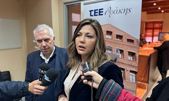 Η Υπουργός Κοινωνικής Συνοχής και Οικογένειας κα Ζαχαράκη στην ημερίδα του ΤΕΕ Θράκης.