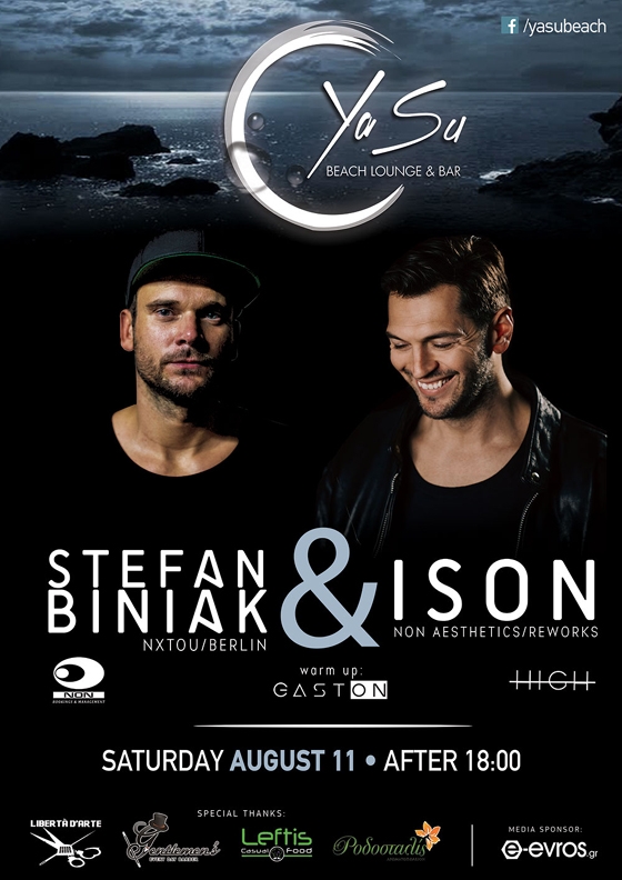 Stefan Biniak & Ison μαζί στα decks του Yasu beach bar!