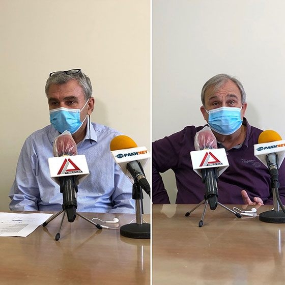 Οι κύριοι Δρόσος (αριστερά) και Ρίγης (δεξιά)