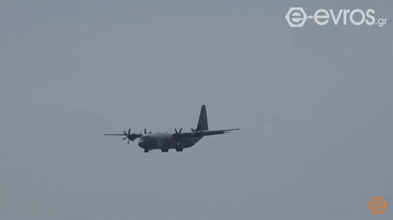 Προσγειώθηκε στο αεροδρόμιο Αλεξανδρούπολης το αμερικάνικο αεροσκάφος C-130J Super Hercules (video)
