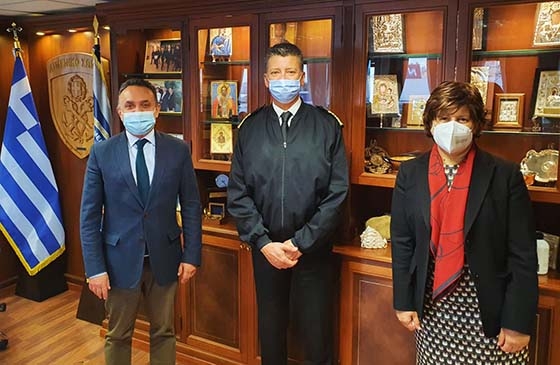 Στιγμιότυπο από τη συνάντηση του Βουλευτή Έβρου Σταύρου Κελέτση  με την Γενική Γραμματέα Αιγαίου και Νησιωτικής Πολιτικής Χριστιάνα Καλογήρου και τον Αρχηγό του Λιμενικού Σώματος - Ελληνικής Ακτοφυλακ