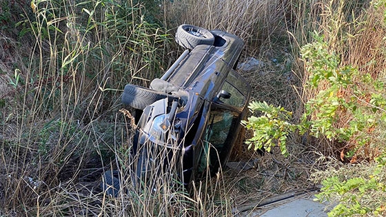 Φωτογραφία ντοκουμέντο από το τροχαίο.