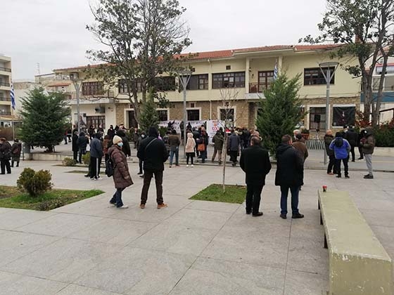 Στιγμιότυπο από την συγκέντρωση στου  Σαββάτου (πηγή φωτ: ΟΧΙ HOT SPOT στον Έβρο)