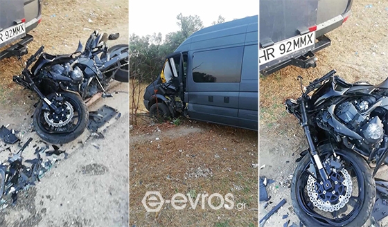 Νεκρός με τη μηχανή του νεαρός αξιωματικός στην Αλεξανδρούπολη - Φωτογραφία από το δυστύχημα