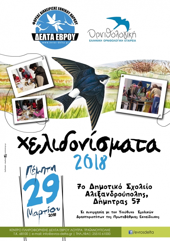 "Χελιδονίσματα 2018": Καλωσορίζουμε τα χελιδόνια φτιάχνοντας τις φωλιές τους
