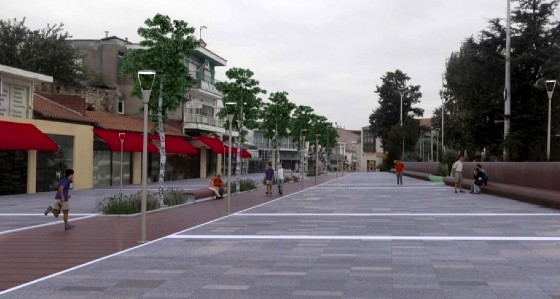 Η κεντρική πλατεία επί της οδού Ελ. Βενιζέλου.