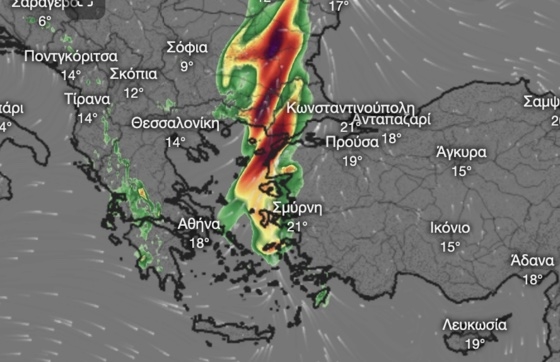 Η κακοκαιρία Π δείχνει να "χτυπά" έντονα στον Έβρο