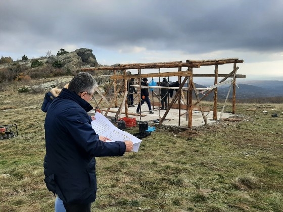 Φωτογραφία από τα έργα που συνεχίζονται μέρη νύχτα στο δήμο Ορεστιάδας.