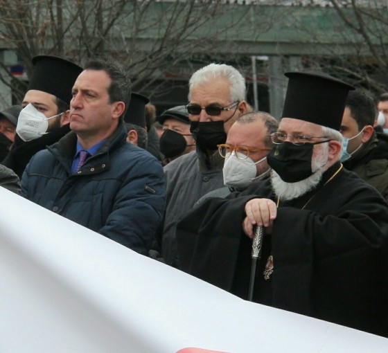 Ο Μαργαρίτης Κίρκος Πολιτευτής Έβρου - Τομεάρχης ΥΝΑΝΠ Ελληνικής Λύσης στο συλλαλητήριο της Ορεστιάδας.