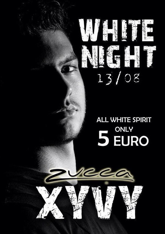"White night" την Πέμπτη στο Zucca cafe bar στην παραλιακή.