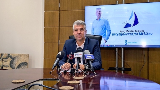 Ο Χριστόδουλος Τοψίδης, Πρόεδρος του Επιμελητηρίου για 12 συναπτά έτη και επικεφαλής της μοναδικής παράταξης που συμμετέχει στις εκλογές.