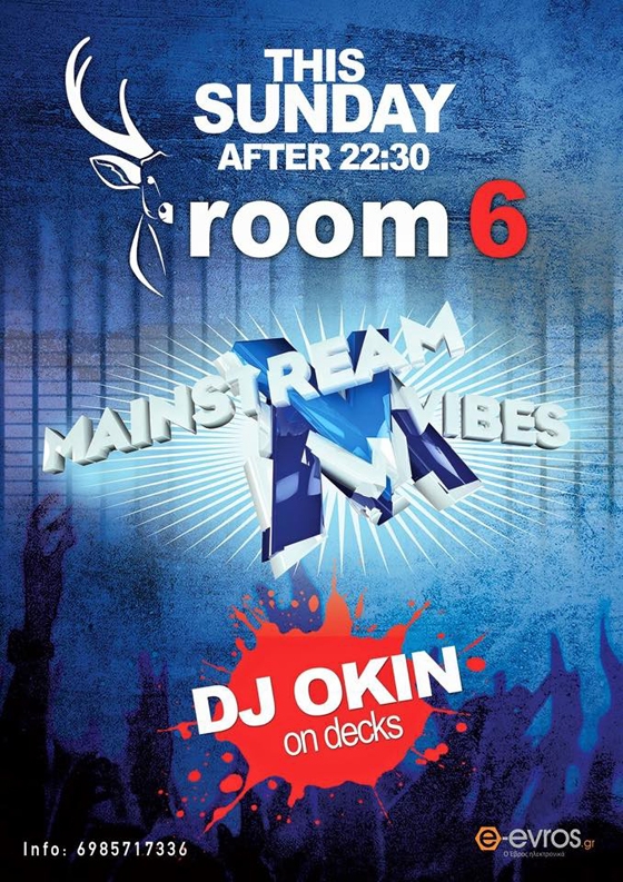 "Mainstream vibes" party την Κυριακή στο Room 6.