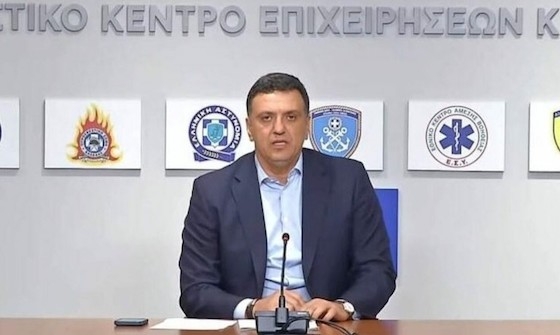 Ο υπουργός Κλιματικής Κρίσης και Πολιτικής Προστασίας, Βασίλης Κικίλιας