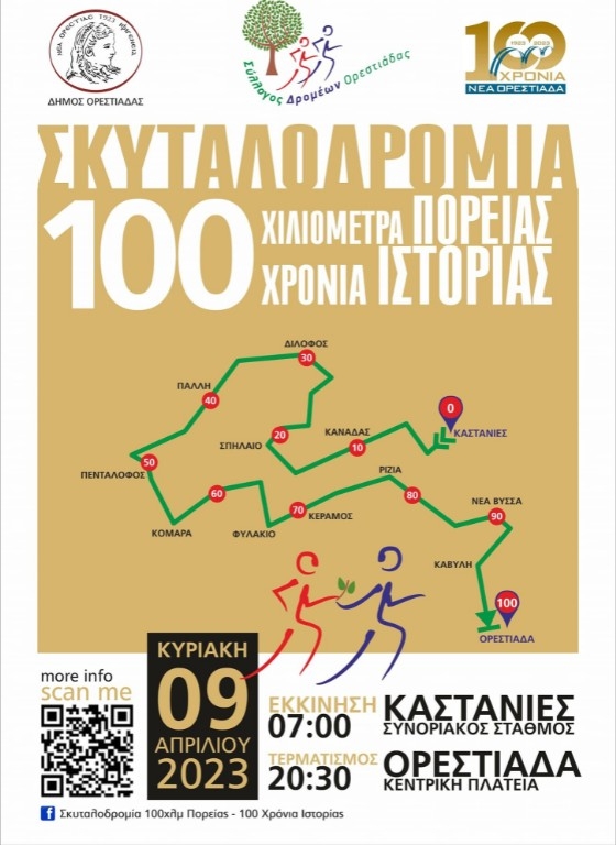 Ορεστιάδα: Σκυταλοδρομία 100 χλμ για τα 100 χρόνια ίδρυσης της πόλης