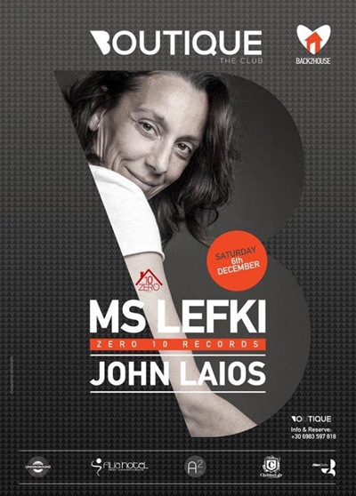 Η Ms Lefki το Σάββατο στο Boutique club.