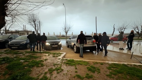 Στιγμιότυπο από την άφιξη τους στο Δικαστικό Μέγαρο Αλεξανδρούπολης το Σάββατο 15/02/