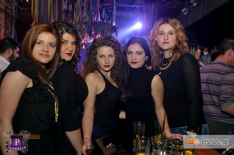 Αποκριάτικο 'Golden Saturday' στο Prive club, στην Αλεξανδρούπολη.
