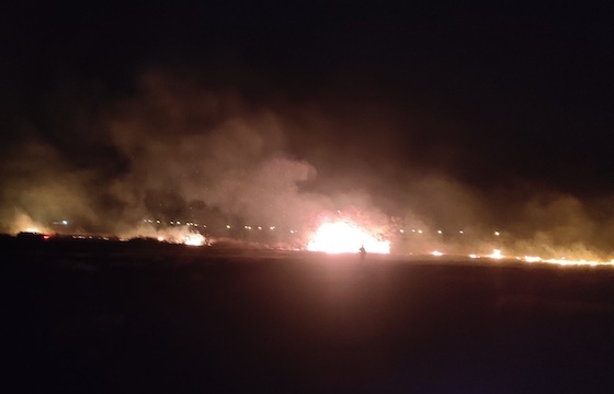 Στιγμιότυπο από το μέτωπο της πυρκαγιάς
