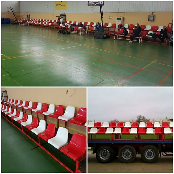 Τοποθετήθηκε νέα κερκίδα στο κλειστό προθερμαντήριο της περιοχής ΚΕΓΕ  