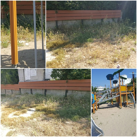 Γεμάτη σκουπίδια και χόρτα η παιδική χαρά στη Σαμοθράκη