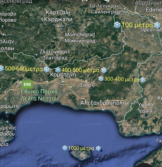 Έρχονται οι πρώτες νιφάδες χιονιού στον Βόρειο Έβρο