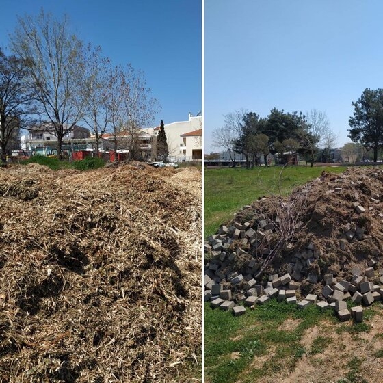 Ντροπιαστική εικόνα δίπλα στο πάρκο Αλτιναλμάζη.
