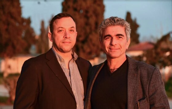 Ο κ.Νεκτάριος Κελεσίδης συμπορευόμενος με τον κ. Νίκο Προβιά.