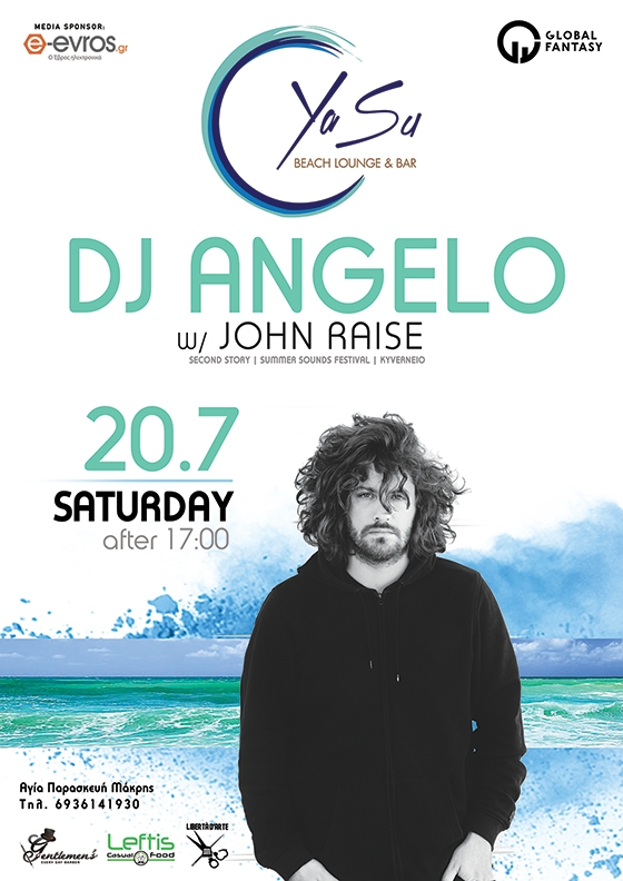 O Dj Angelo έρχεται στο Yasu να μας "ταρακουνήσει" με ένα δυνατό dj set
